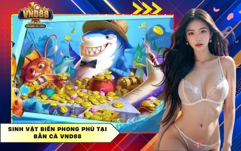 Sinh vật biển phong phú tại Bắn Cá Vnd88